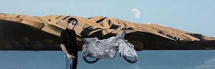 格瓦拉和他的自行车，2020年 by Rex Turnbull