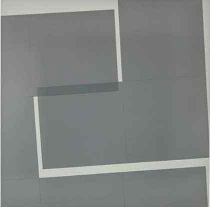 灰色正方形一分为二，2002年 by Vera Molnar