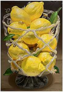带柠檬的花篮，2021 by Gerald Davis