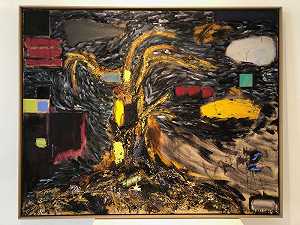 油漆/树，1990年 by Joan Snyder