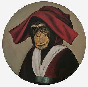 猴子画家XXIV，2019 by Stefan à Wengen