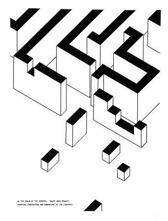 囚犯工作项目：迷宫的永久建造和拆除，1978年 by Robert Morris (b. 1931)