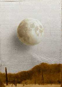 月球第一期，2021 by Brad Kunkle