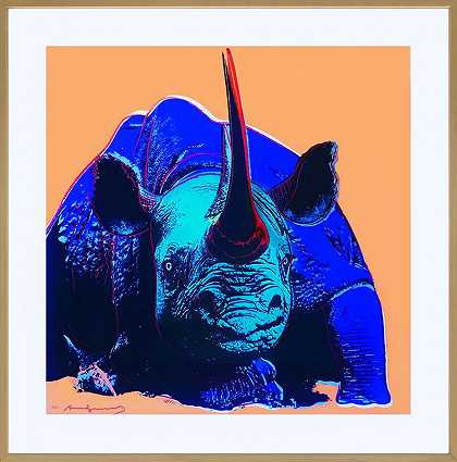 黑犀牛，1983年 by Andy Warhol
