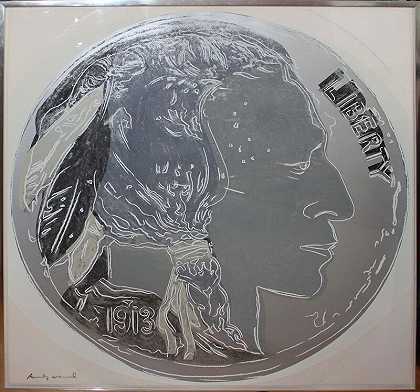印第安头颅镍合金（FS II.385），1986年 by Andy Warhol