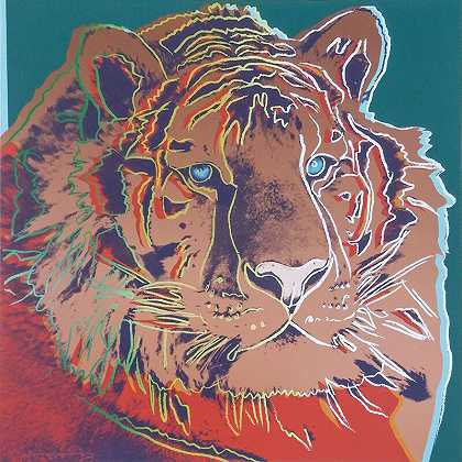 濒危物种：西伯利亚虎FS II。297, 1983 by Andy Warhol