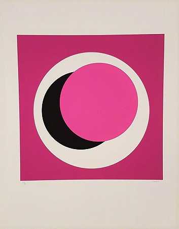 浅粉色圆圈（Cercle rose pale），2015年 by Geneviève Claisse