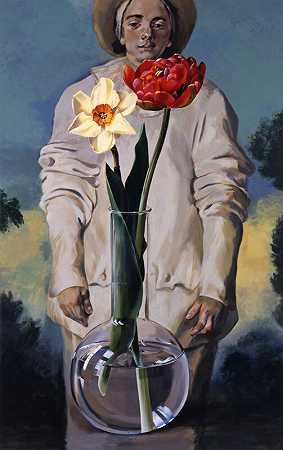 贾尔斯和两朵花 by Ben Schonzeit