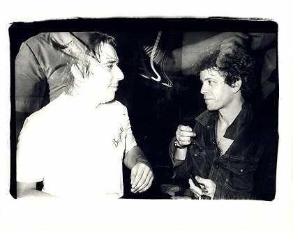 1976年，海洋俱乐部的约翰·卡尔和卢·里德 by Andy Warhol