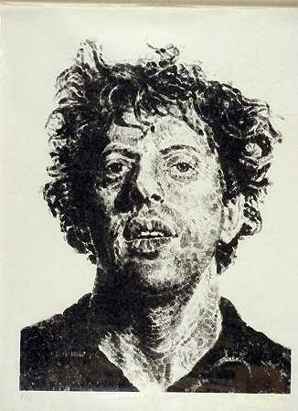 菲尔/指纹，1981年 by Chuck Close