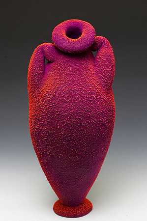 紫色和橙色Amphora#1（2021） by Maxwell Mustardo
