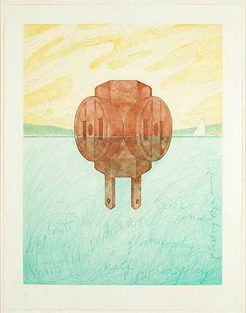 浮动三通插头，1976年 by Claes Oldenburg