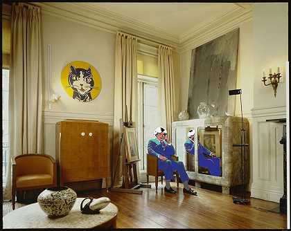 安迪·沃霍尔的客厅——蓝色（1987） by David Gamble