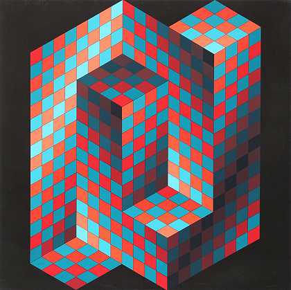 格式塔4，1970年 by Victor Vasarely