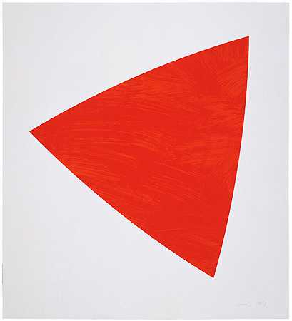 无标题（红色），1988年 by Ellsworth Kelly