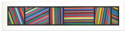 不同方向的色带（双色），1996年 by Sol LeWitt