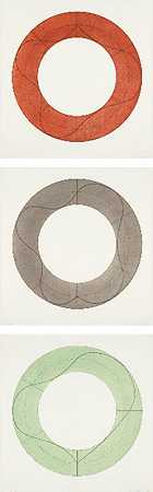 A环；环B；和戒指C，2008年 by Robert Mangold (b. 1937)