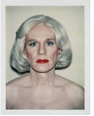 安迪·沃霍尔（Andy Warhol），宝丽来（Polaroid）照片，Drag自画像（安迪·沃霍尔，Drag），1981年 by Andy Warhol