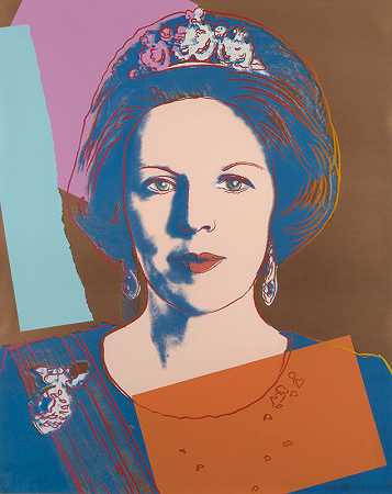 荷兰女王贝娅特丽克丝|皇家版，1985年 by Andy Warhol