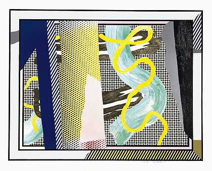 《关于笔触的思考》，1990年 by Roy Lichtenstein