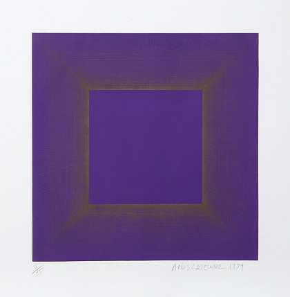 午夜套房（紫色配银色），1979年 by Richard Anuszkiewicz
