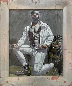 [Bruce Sargeant（1898-1938）]带狗的击剑手，n.d。 by Mark Beard