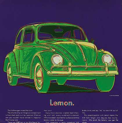 来自Ads F&S II的大众汽车。358, 1985 by Andy Warhol