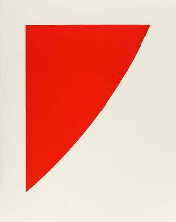 红曲线（半径8\’），1973-1975年 by Ellsworth Kelly