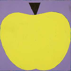 一个苹果（黄色和紫色）（2021年） by Bert Huyghe