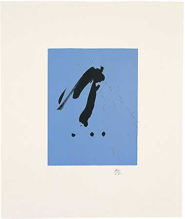 蓝色手势（Octavio Paz）（1988） by Robert Motherwell