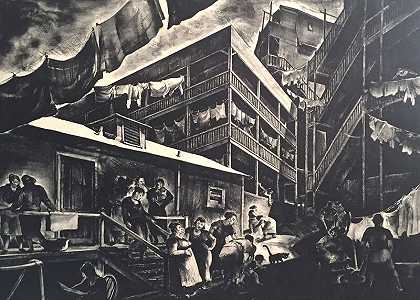 家庭公寓（加利福尼亚州洛杉矶）（1935年） by Millard Sheets