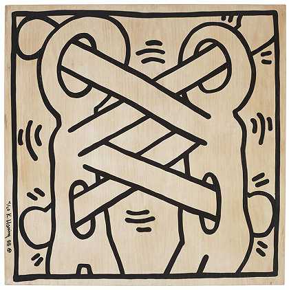 Art Attack on Aids（1988） by Keith Haring