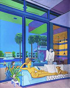 棕榈滩Ishtar躺椅（2021年） by Tony Khawam