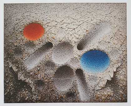 聚合08-D079蓝色和红色（2008） by Chun Kwang Young
