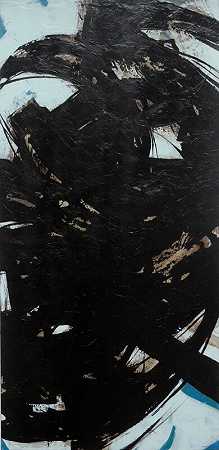 蓝色交响乐团——美丽的当代抽象表现主义当代绘画（2019） by Helen Bellaver