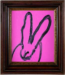 无标题兔粉色（2021） by Hunt Slonem