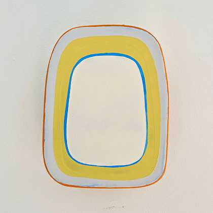 门户-白色、蓝色、黄色（2021年） by Laurie Skantzos