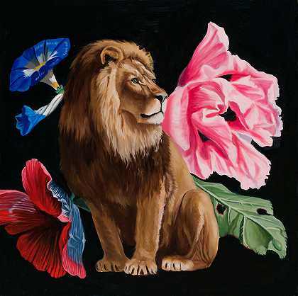 《带花的狮子》（2021） by Robin Hextrum