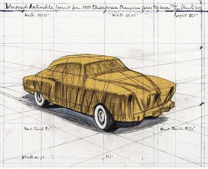 Christo，Wrapped Automobile（1950 Studebaker Champion 9 G系列跑车项目）（2015年） by Christo