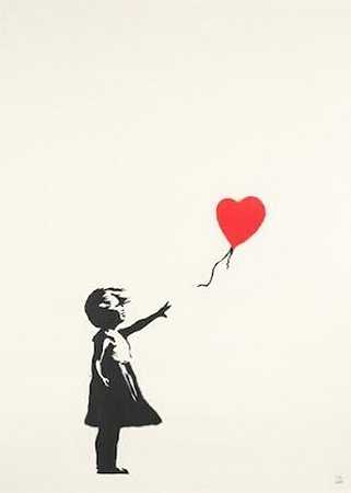 带气球的女孩（未签名）（2004） by Banksy