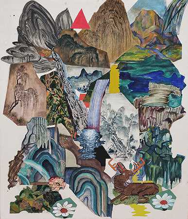 5棵瀑布和6棵柳树（2020年） by Ken Gun Min