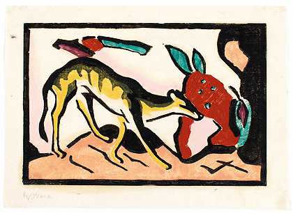 神话中的野兽（1912） by Franz Marc