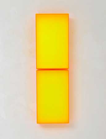 绿橙色后的彩色镜面辉光（2021年） by Regine Schumann