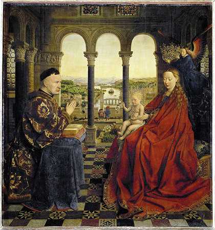 罗林总理在圣母面前祈祷（约1430年） by Jan van Eyck