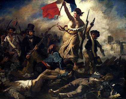 自由领导人民（1830年） by Eugène Delacroix