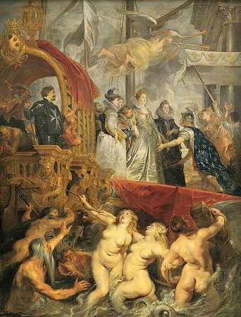 1600年11月3日，玛丽·德梅迪奇在马赛港登陆（1600年11月3日，玛丽亚·梅迪奇抵达马赛）（约1622-1625年） by Peter Paul Rubens