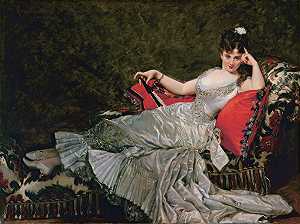 朱莉娅·塔尔（Julia Tahl）被称为爱丽丝·德兰西（Alice de Lancy）小姐的肖像（1876年） by Charles Auguste Émile Carolus-Durand