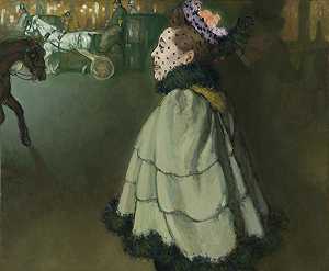 《晚上香榭丽舍大街上的女人》（1891） by Louis Anquetin