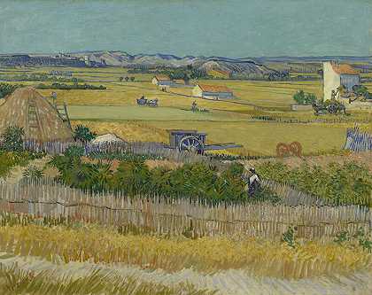 《收获》（1888） by Vincent van Gogh