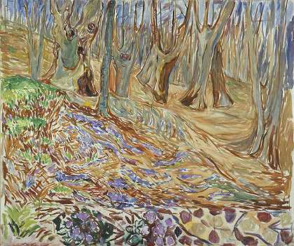 榆林之春（1923） by Edvard Munch